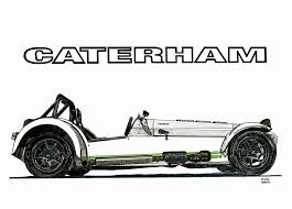 Caterham 7 Drawing Caterham Seven Drawing My Drawing For A Client Of Their Caterham 7 Using Watercolour Pencils And Pen On Watercolo Voiture Anglaise Voiture
