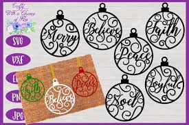 Choose from over a million free vectors, clipart graphics, vector art images, design templates, and illustrations created by artists worldwide! Christmas Word Ornaments Svg Laser Cut Baubles Svg 152981 Laser Engraving Design Bundles