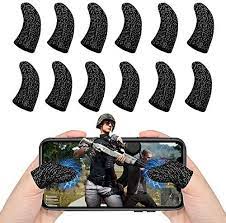 Yaliu 12pcs Mobile Game Controller Finger Sleeve Breathable Anti Sweat Gaming Finger Cot For Game Controller Mobile Game Touch Screen