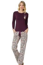 Kadin Bordo Modal Pijama Takimi Pijama Kadin Elbise Modelleri