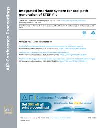 Shinryo ( malaysia ) sdn.bhd. Pdf Integrated Interface System For Tool Path Generation Of Step File