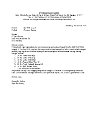 Format contoh surat pemesanan barang. Contoh Surat Pesanan Barang Atk
