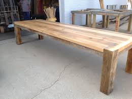 Reclaimed Wood Table Left Side View Big Berkeley Wood Table Outdoor Wood Reclaimed Wood Table