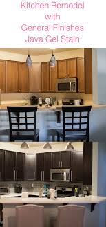 Kitchen Remodel With General Finishes Java Gel Stain Mix And Match Fashion Stained Kitchen Cabinets Kitchen Cabinet Remodel Diy Kitchen Cabinets Makeover