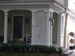 Lattice On Front Porch Hive Honey Interiors Porch Trellis Front Porch Design Carport Patio