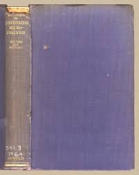 Method Of Quantitative Micro-Analysis by R F Milton, W A Waters: Fair  Hardcover (1949)