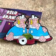 Repost Dilodraws Brand New Available Now 2 25 Street Trash Enamel Pins W Glitter Limited Edition Only 100 Made Get Yours Enamel Pins Hat Pins Custom Hats