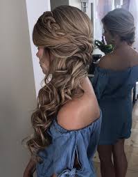 Blonde Bridal Side Hairstyle With Braid For Long Hair Braids For Long Hair Bridesmaid Hair Long Bridal Hairstyles With Braids