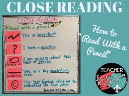 Close Reading How To Read With A Pencil Strategy Teacher