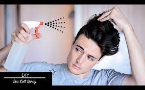 Mens Hair Diy Sea Salt Spray Messy Texture Beachy Hairstyle Beachy Hair Tutorial Sea Salt Spray Natural Hair Spray