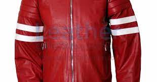 Brad Pitt Fight Club Red Leather Jacket Men Red Leather Jacket Men Leather Jacket Men Leather Jacket