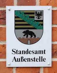 Es wurde durch das gesetz über wappen, flaggen und siegel am 29. Hansestadte Foto Wappen Von Sachsen Anhalt Aufschrift Standesamt Aussenstelle Salzkirche Hansestadt Werben Elbe