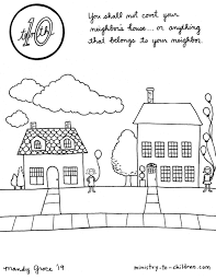 Keep your kids busy doing something fun and creative by printing out free coloring pages. 10th Commandment Coloring Page You Shall Not Covet Ministry To Children