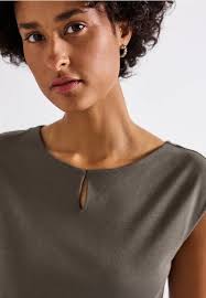 STREET-ONE Shirt mit Cut-Out für Damen in Braun