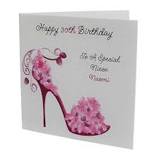 Browse our 30th birthday invitations, customize your favorite, and email or print from our. Handmade Personalised Shoe Heel Female Relation Birthday Card 18th 21st 30th Ebay