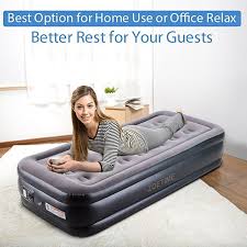 Zoetime Upgraded Air Mattress Blow Up Elevated Raised Bed Inflatable Airbed With Built In Electric Pump Queen Mattress Size Twin Mattress Size Cheap Mattress
