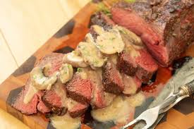 Let beef stand at room temperature 1 hour before roasting. Smoked Beef Tenderloin With White Wine Mushroom Gravy