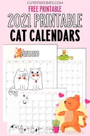 Just free download 2020 printable calendar as pdf format, open it in acrobat reader or another program that can display the pdf file format and print. Printable 2021 Cat Calendar And More Cute Freebies For You