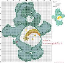 Here are all of our free patterns in one place! Wish Bear From Care Bears Cartoon Cross Stitch Pattern Free Free Cross Stitch Patterns Simple Unique Alphabets Baby