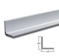 1/2" x 1/2" x 3/64" Aluminum Angle Anodized Bright Silver 47-7/8"