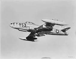 Lockheed F 80c Shooting Star With Large Underwing Tip Tanks Fighter Jets Korean War Fighter