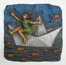 Dream Journey by artist Shashikant Charbe | Fiberglass On Board Mixed Media  Paintings