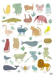 Wild Animal Poster Goodnessgang Etsy In 2020 Animal Illustration Animal Posters Cute Animal Illustration