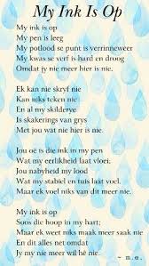 (kies 1 van die 3 voorbeelde per graad). Afrikaans Poems