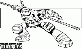 Donatello (donnie), wears a purple mask and uses a bo staff. Ninja Turtle Coloring Pages Coloring Home