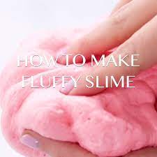 How To Make Fluffy Slime With 3 Ingredients Video Making Fluffy Slime Fluffy Slime Recipe Diy Slime Recipe
