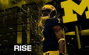 Michigan Wolverines Rising Up Michigan Wolverines Football Wolverines Football Football Wallpaper