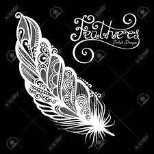 If egyptology is your thing, then a feather tattoo might symbolize the wisdom of the goddess maat who is a matriarchal figure of. Vector Peerless Decorative Feather Tribal Design Tattoo Royalty Free Cliparts Vectors And Stock Illustration Image 38721946