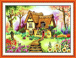 Check spelling or type a new query. Cross Stitch Kits Pre Printed Cross Stiching Stamped Cross Stitch Kit 14ct Diy Art Crafts For Beginners A Country Cabin Buy Online In Guernsey At Guernsey Desertcart Com Productid 202153918