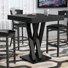 Hodder Counter Height Solid Wood Dining Table In 2020 Bar Height Dining Table Solid Wood Dining Table Dining Table In Kitchen