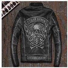 Click To Buy Dhl Free Shipping Brand Mens Skull Leather Jackets Men Faux Fur Top Genuine Leat Leather Motorcycle Jacket Leather Jacket Men Leather Jacket