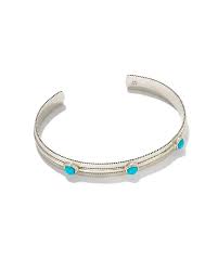 Kendra Scott Weston Oxidized Sterling Silver Cuff Bracelet Turquoise