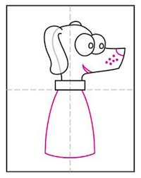 Then draw the mouth and beard. How To Draw A Cartoon Dog Art Projects For Kids