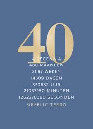 Kaarten Verjaardag Leeftijden Verjaardagskaart 40 Jaar Hallmark