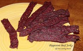 The spicy kick of the peppers and the saltiness of the sea salt really makes this the top jerky recipe ever! Pepperoni Ground Beef Jerky Off The Cutting Board
