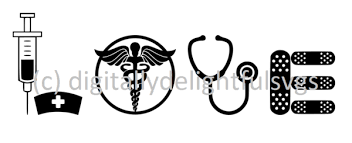 Love Nurse Svg Nurse Decals Nurse Svg