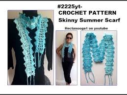 And a cozy knit cowl pattern. Free Crochet Pattern Skinny Summer Scarf Crochet For Summer Summer Accessory 2225 Youtube