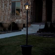 Baytown Bulb Solar Lamp Post With Ez Anchor And Planter Gs 106b Plsg Solar Lamp Post Lamp Post Solar Lamp