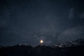 Maybe you would like to learn more about one of these? Image Of Dark Sky Night Stars Moon Mountain Landscape Free Photo 100017632
