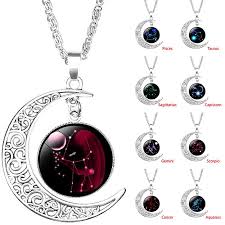 Ruby is your birthstone, the crab. Buy 12 Zodiac Signs Moon Necklace Fashion Jewelry For Women Aries Taurus Gemini Cancer Aquarius Pisces At Affordable Prices Price 4 Usd Free Shipping Real Reviews With Photos Joom