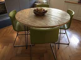 While dining room tables are available in plenty of sizes, styles, and materials, it's the dining table base that plays a big role in defining the overall style of the dining table. Reclaimed Round Dining Table Industrial Solid Wood Hairpin Legs Rustic Kitchen Table 7magok Scaffold Board Furniture 90 Cm And Others