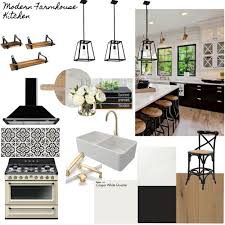 I love creating mood boards based on popular decor styles, such as modern coastal and rustic glam. Modern Farmhouse Kitchen Interior Design Mood Board By Jing Yeap Designs Style Sourcebook