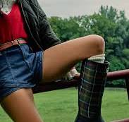 Tartan wellington boots store