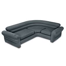 As its name suggested, it is a queen size sofa bed and it can be up to 80 long, 60 wide and 7 high. Intex Inflatable Portable Indoor Corner Couch Sectional Sofa W Cupholders Gray Inflatable Sofa Inflatable Couch Corner Sectional Sofa