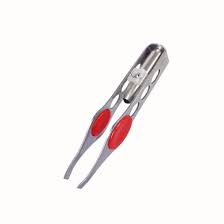 China Hot Selling New Arrival Make Up Led Light Eyelash Eyebrow Tweezers Cosmetic Eyebrow Shaping Tool China Eyebrow Tweezers Price