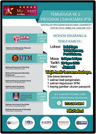 Bagi membuat semakan panggilan temuduga upu 2020 bagi program bukan pendidikan, anda boleh lakukan dengan melayari Spm 3 Kredit Jom Masuk Ipta Franchise Utm Upm Uitm Posts Facebook